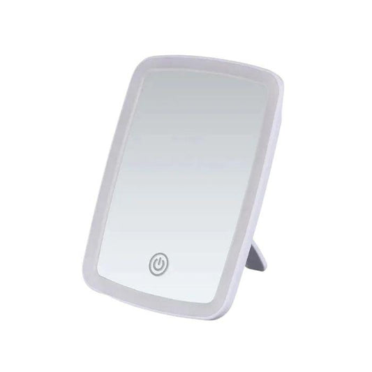 Espejo de Maquillaje LED Plegable con Soporte y Luz