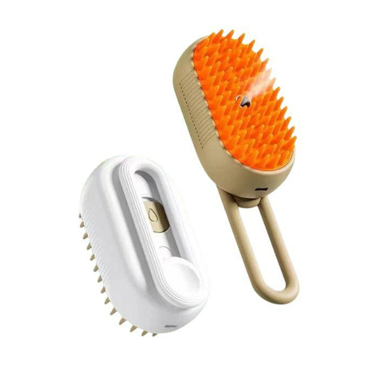 Cepillo de pelo 3 en 1 para perros y gatos, cepillo eléctrico de limpieza para mascotas, cepillo de pulverización de vapor, peine de masaje para depilación, cepillo antivuelo