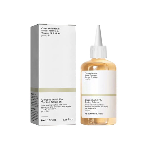 Ácido Glicólico 7% 100ml – Loción Tonificante Antiacné e Hidratante Rejuvenecedora